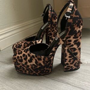 Leopard Print Platform Heels